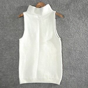 Free People Sleeveless Mock Neck Sweater Top Coastal Grandma Capsule XS Cream